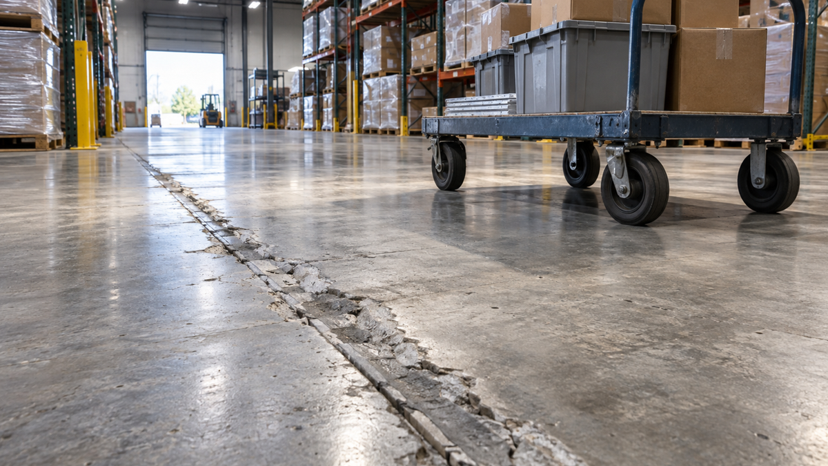 Choosing Casters for Uneven or Damaged Floors