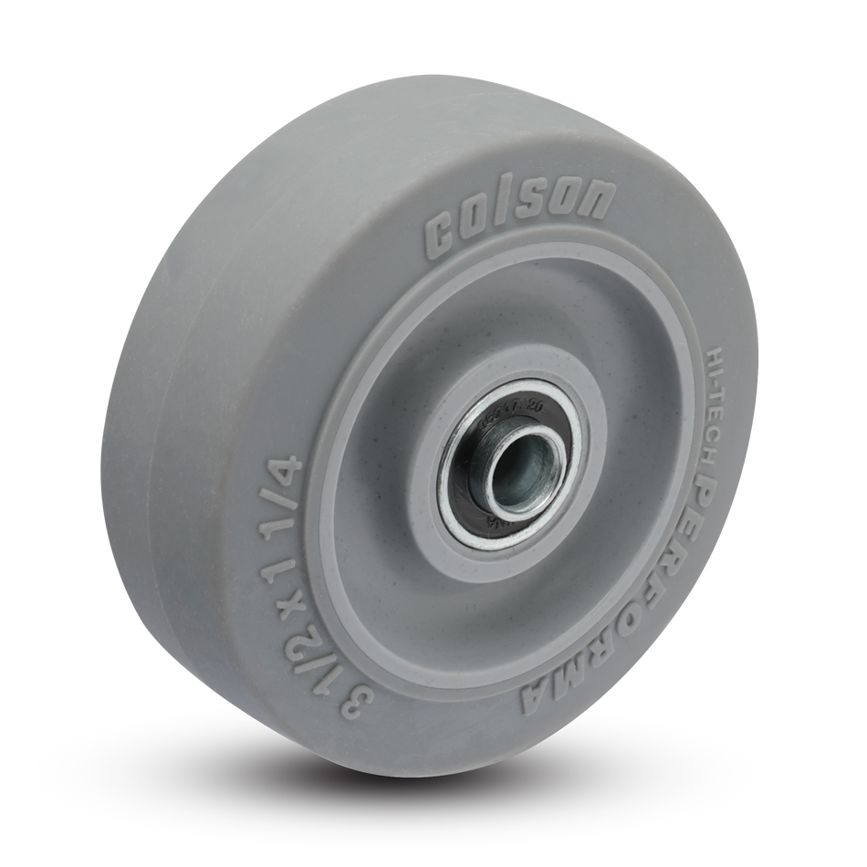 3-1/2" x 1-1/4" Performa Rubber Wheel w/ Ball Bearing - 2.00003.445