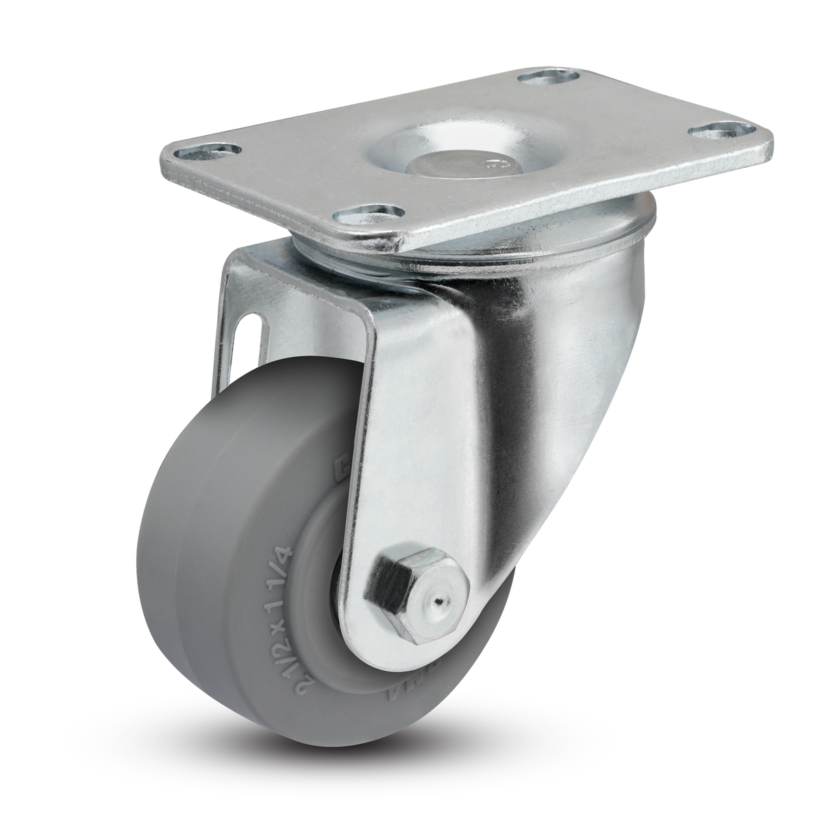 2.5" Performa Rubber 2 Series Swivel Caster - 2.02256.445 - Colson