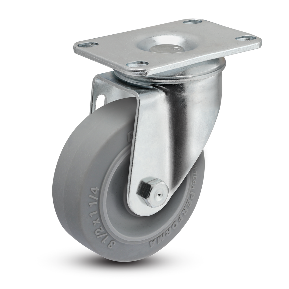 3.5" Performa Rubber 2 Series Swivel Caster - 2.03256.445 - Colson