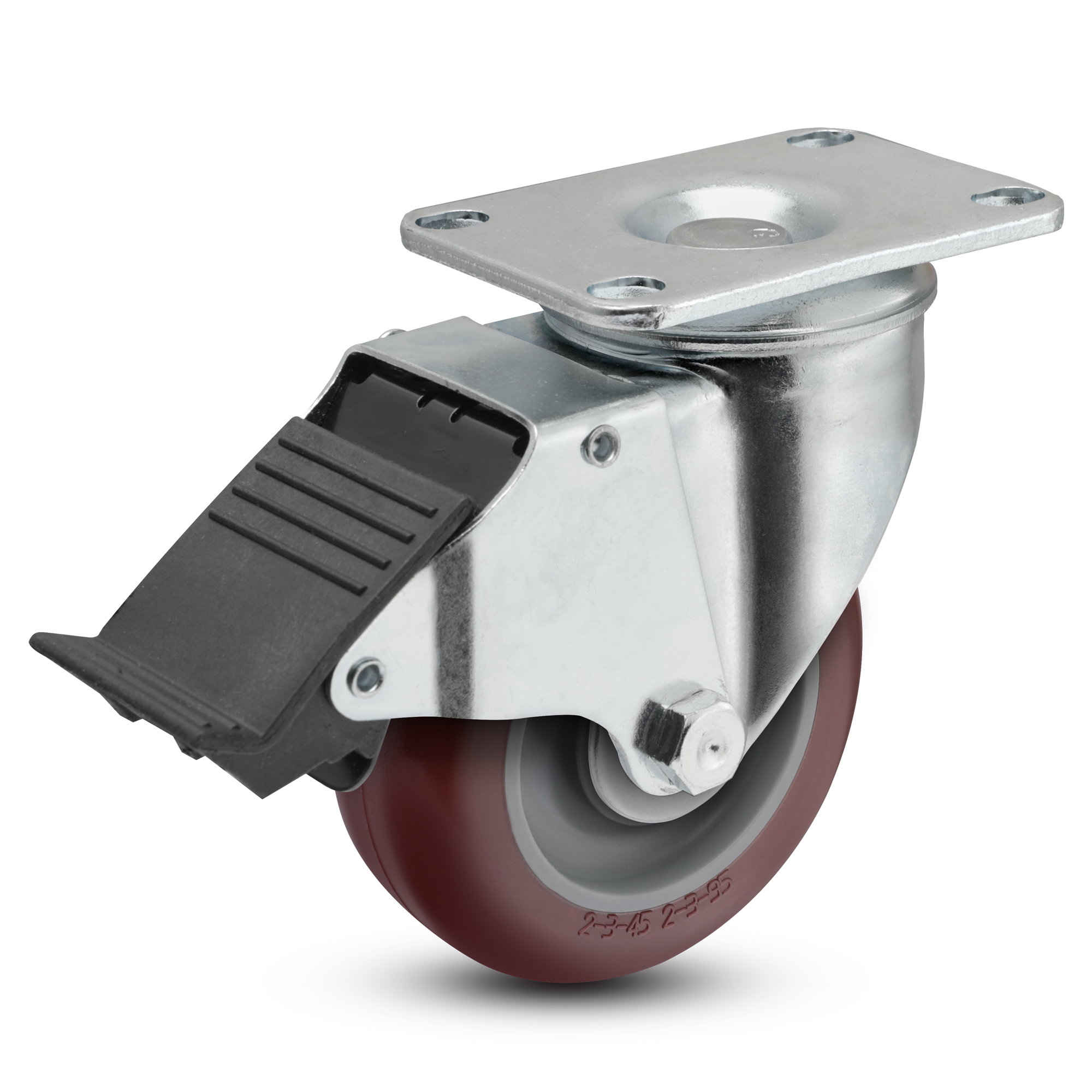 3.5" Polyurethane 2 Series Swivel Caster - 2.03256.95 BRK5 - Colson