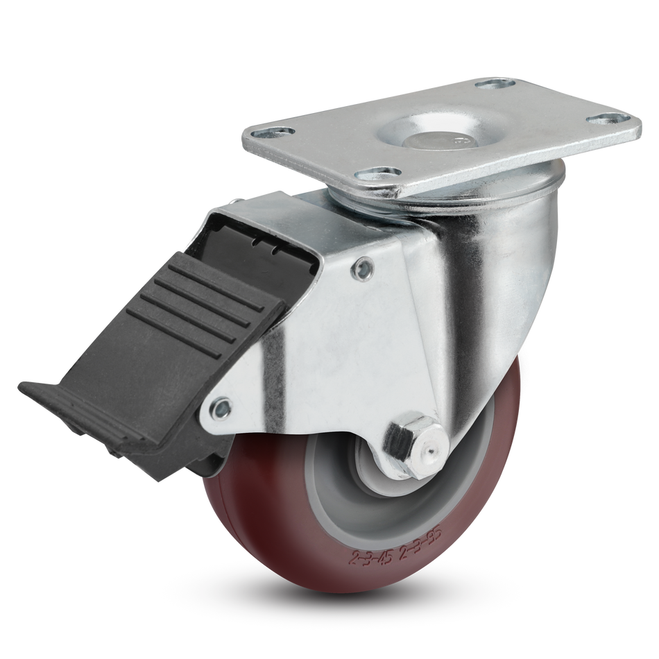 3.5" Polyurethane 2 Series Swivel Caster - 2.03256.95 BRK5 - Colson
