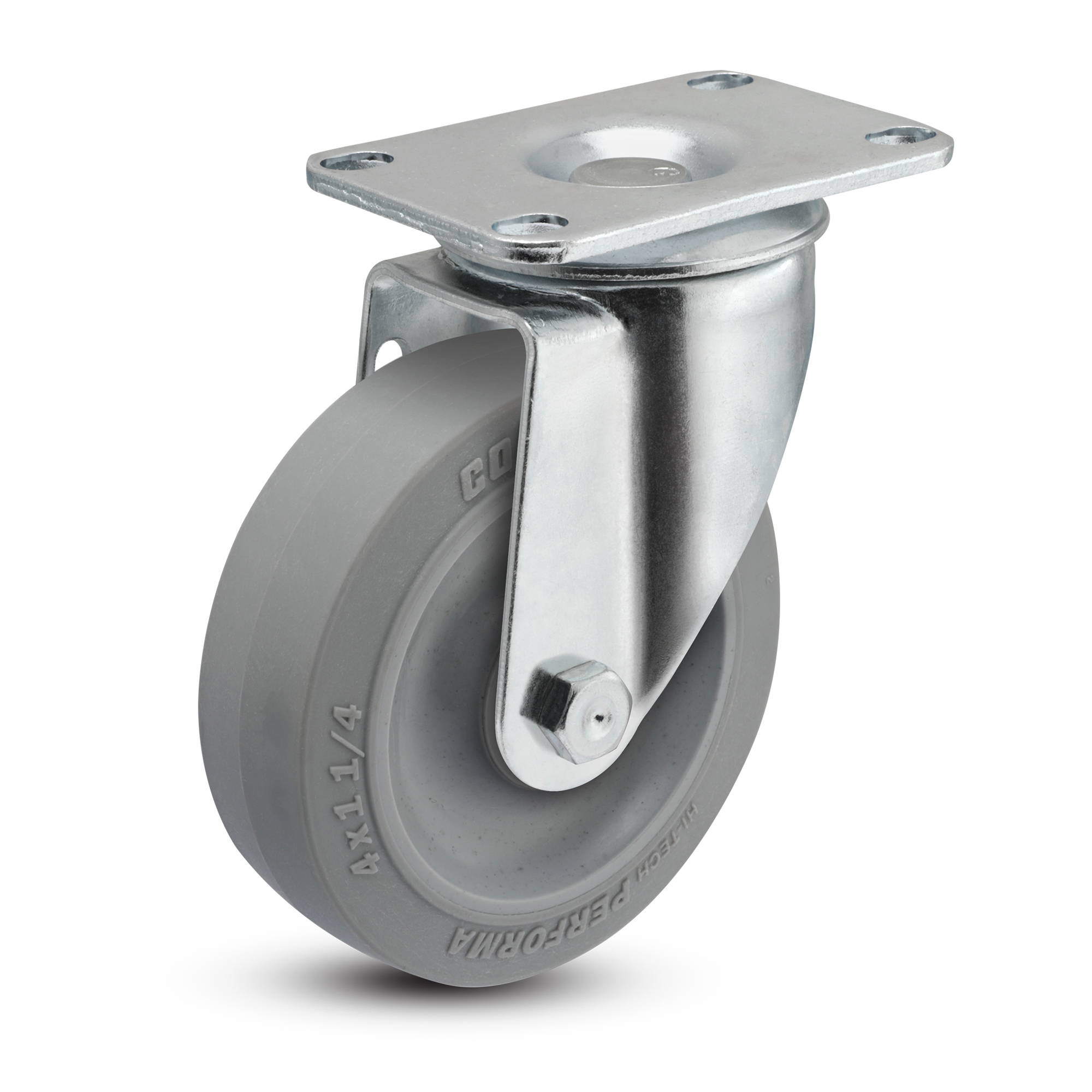 4" Performa Rubber 2 Series Swivel Caster - 2.04256.445 - Colson
