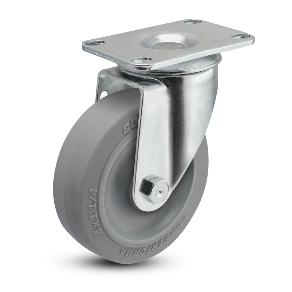 4" Performa Rubber 2 Series Swivel Caster - 2.04256.445