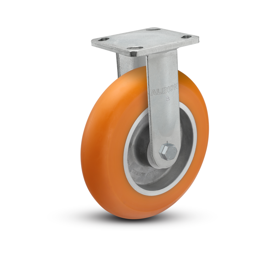 28AN08228R01 - 8" x 2" Polyurethane Rigid Caster - Albion 28 Series - Albion