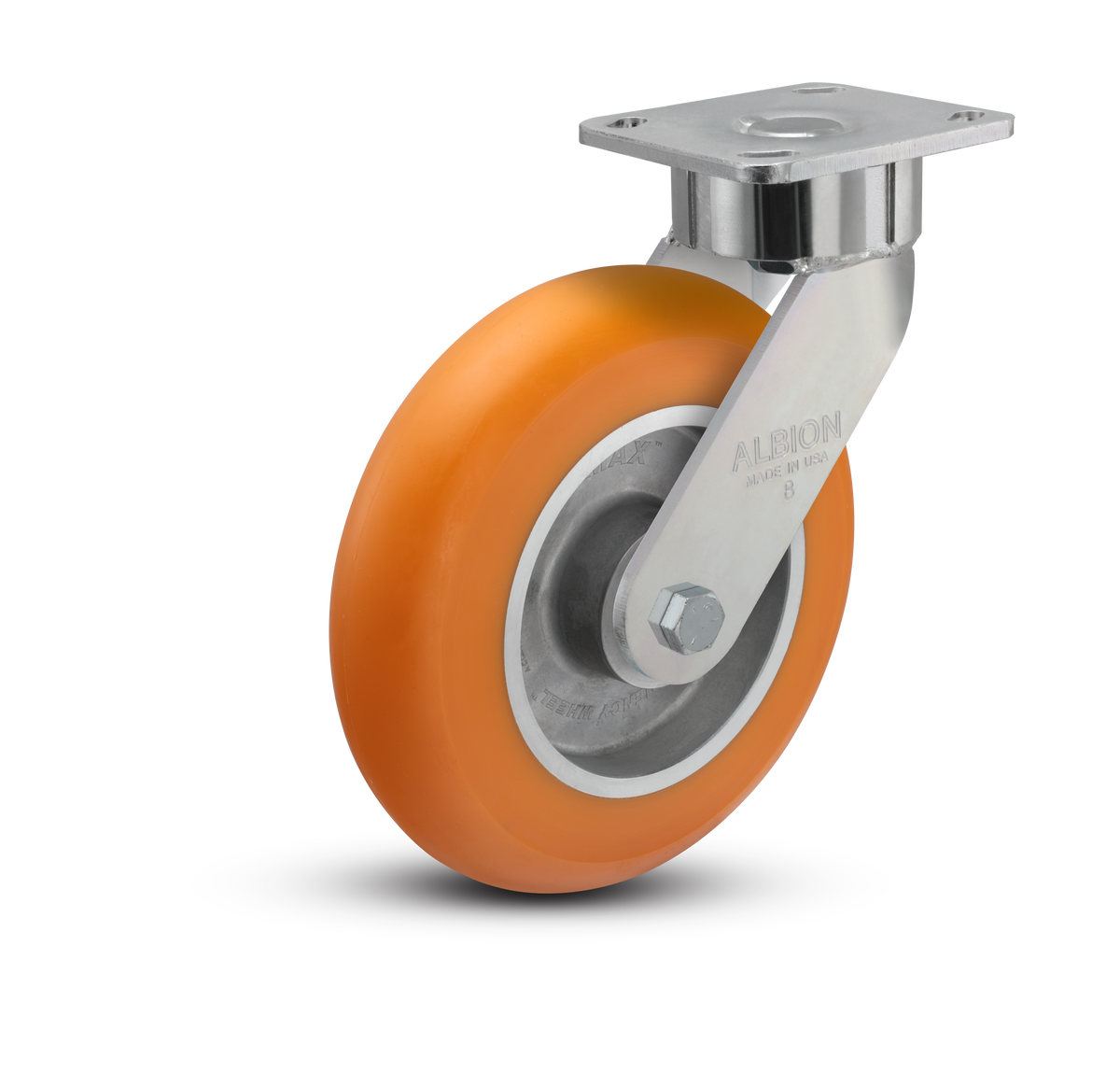 28AN08228S01 - 8" x 2" Polyurethane Swivel Caster - Albion 28 Series - Albion