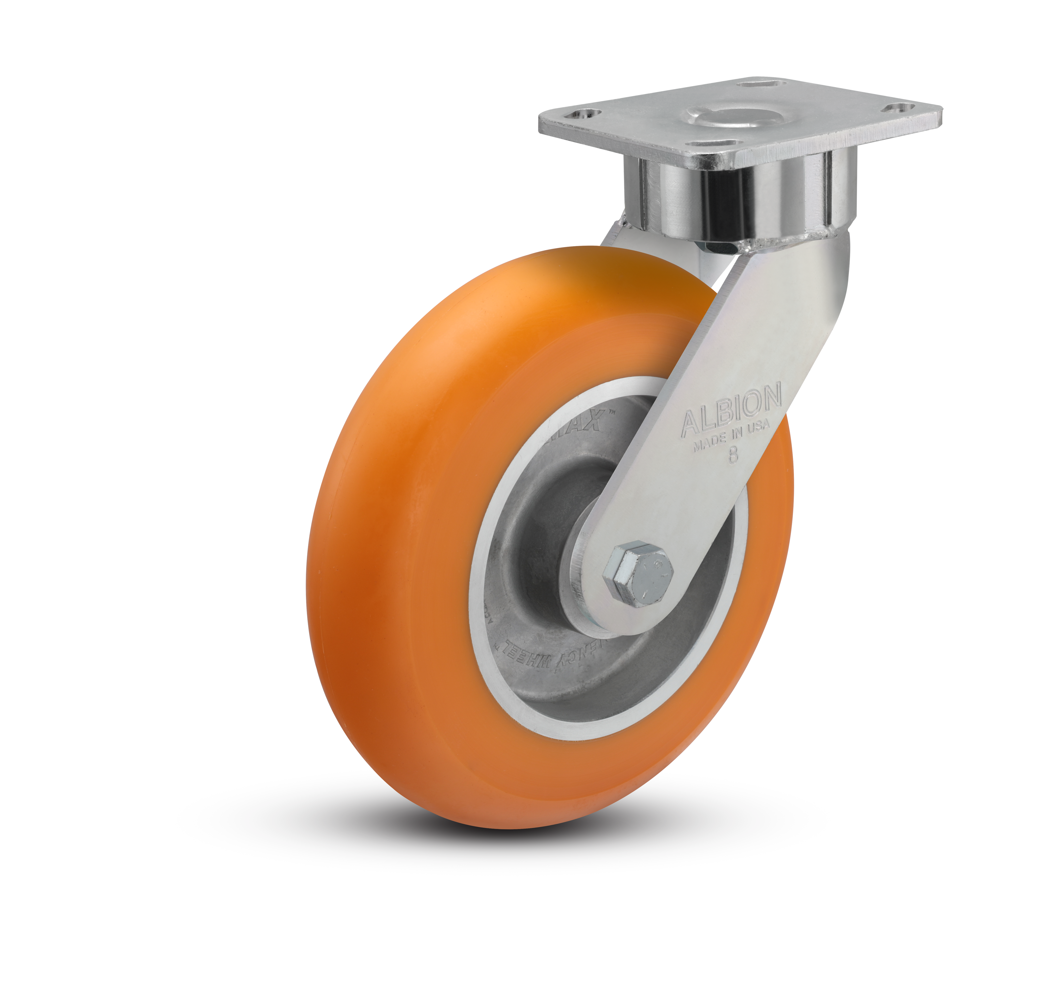 28AN08228S01 - 8" x 2" Polyurethane Swivel Caster - Albion 28 Series - Albion
