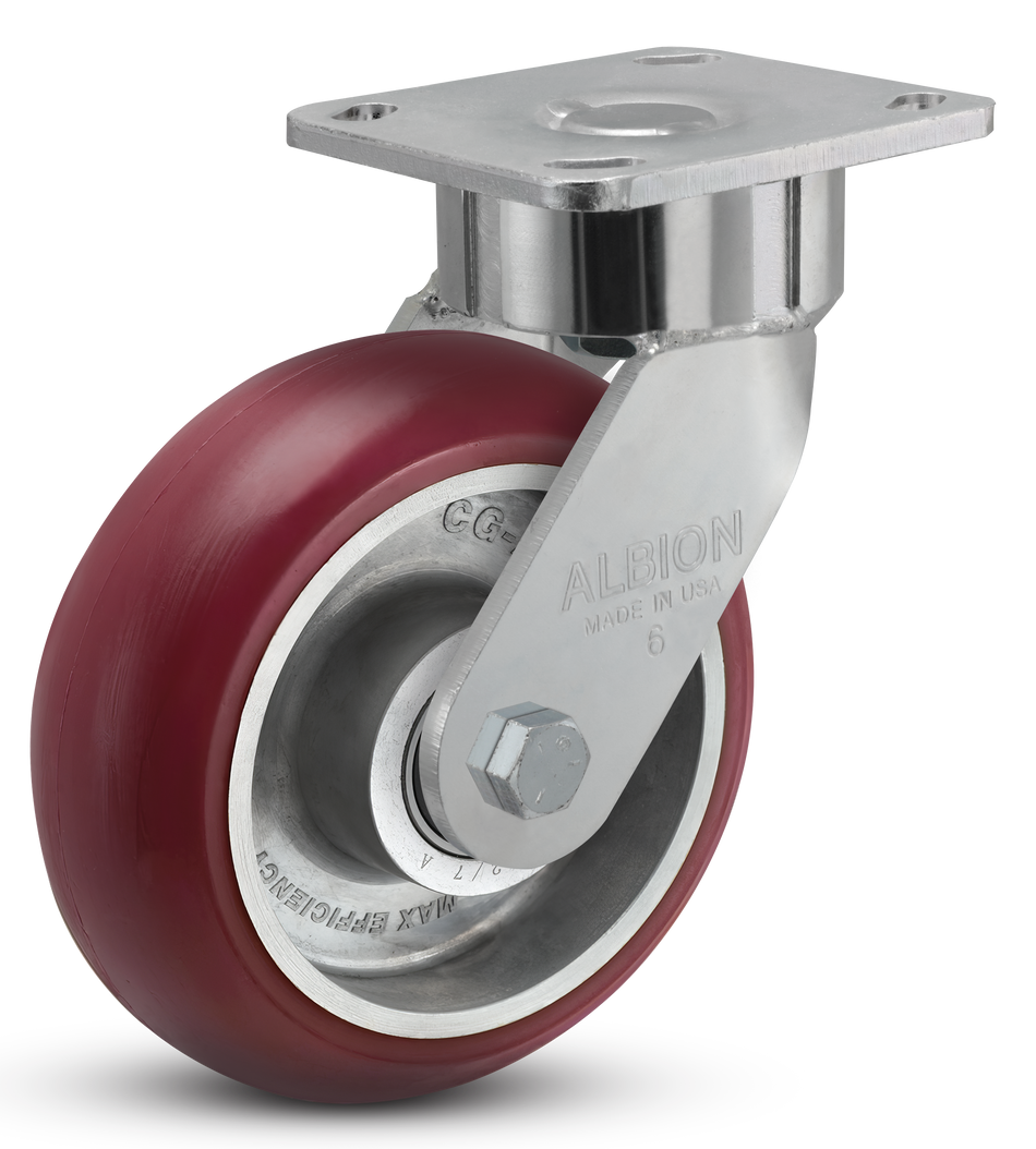 28AX06228S - 6" x 2" Polyurethane Swivel Caster - Albion 28 Series - Albion