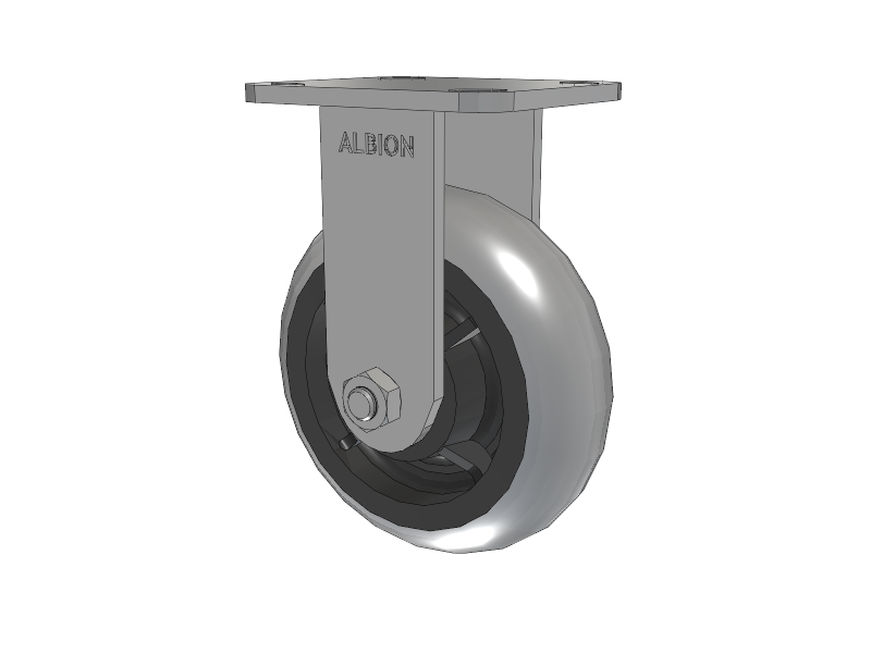 6" x 2" Rigid Albion Ergonomic Maintenance-Free Caster w/Monoprene Wheel - 28XR06228R