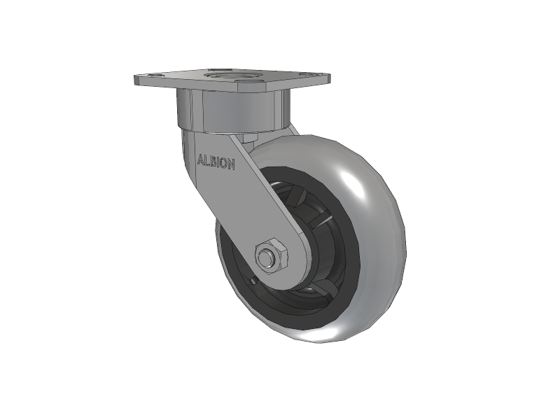 8" x 2" Swivel Albion Ergonomic Maintenance-Free Caster w/Monoprene Wheel - 28XS08228S01