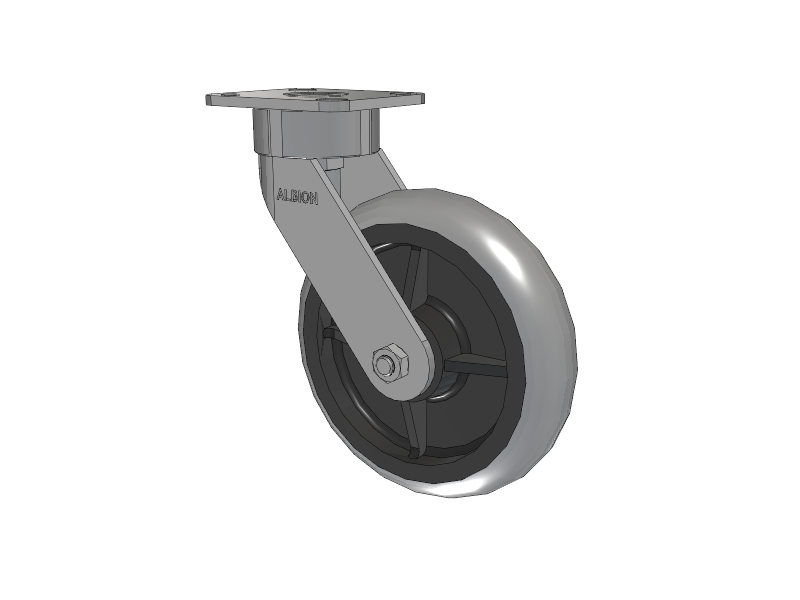 8" x 2" Swivel Albion Ergonomic Maintenance-Free Caster w/Monoprene Wheel - 28XR08228S