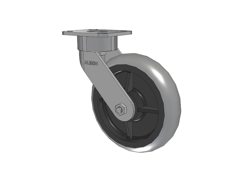 8" x 2" Swivel Albion Ergonomic Maintenance-Free Caster w/Monoprene Wheel - 28XR08228S01