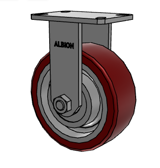 8" x 3" Rigid Albion 310 Contender Kingpinless Caster w/CG-MAX (AK) Polyurethane Wheel - 310AK08528R