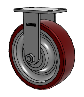 10" x 3" Rigid Albion 310 Contender Kingpinless Caster w/CG-MAX (AK) Polyurethane Wheel - 310AK10528R
