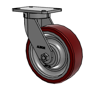 10" x 3" Swivel Albion 310 Contender Kingpinless Caster w/CG-MAX (AK) Polyurethane Wheel - 310AK10528S