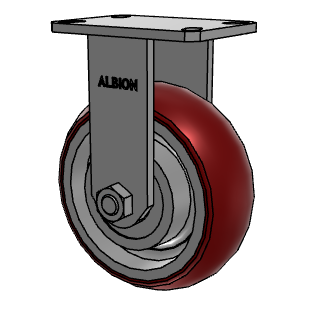 8" x 3" Rigid Albion 310 Contender Kingpinless Caster w/CG-MAX (AX) Polyurethane Wheel - 310AX08528R