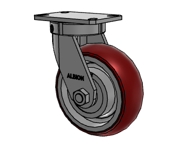 8" x 3" Swivel Albion 310 Contender Kingpinless Caster w/CG-MAX (AX) Polyurethane Wheel - 310AX08528S