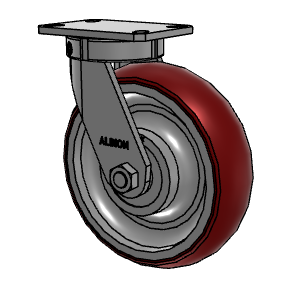 10" x 3" Swivel Albion 310 Contender Kingpinless Caster w/CG-MAX (AX) Polyurethane Wheel - 310AX10528S