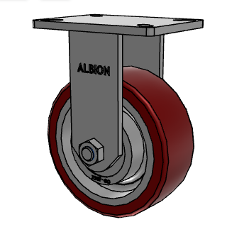 8" x 3" Rigid Albion 410 Contender Kingpinless Caster w/CG-MAX (AK) Polyurethane Wheel - 410AK08528R