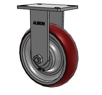 10" x 3" Rigid Albion 410 Contender Kingpinless Caster w/CG-MAX (AX) Polyurethane Wheel - 410AX10528R