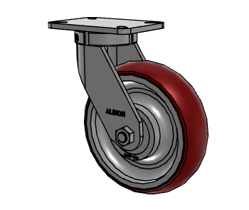 10" x 3" Swivel Albion 410 Contender Kingpinless Caster w/CG-MAX (AX) Polyurethane Wheel - 410AX10528S