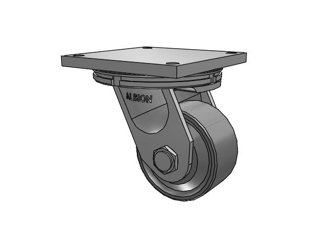10" x 4" Rigid Albion 95 Kingpinless HD Single Wheel Caster w/Forged Steel Wheel - 95FS10709R