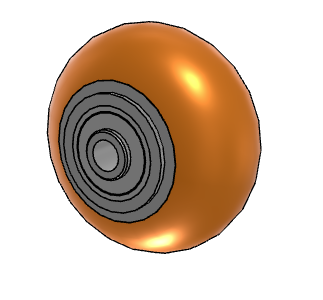 4" x 2" Polyurethane CG-MAX Orange Wheel - AN0422808MAX