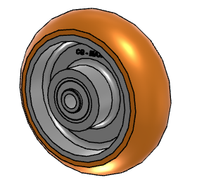 6" x 2" Polyurethane CG-MAX Orange Wheel - AN0622808MAX
