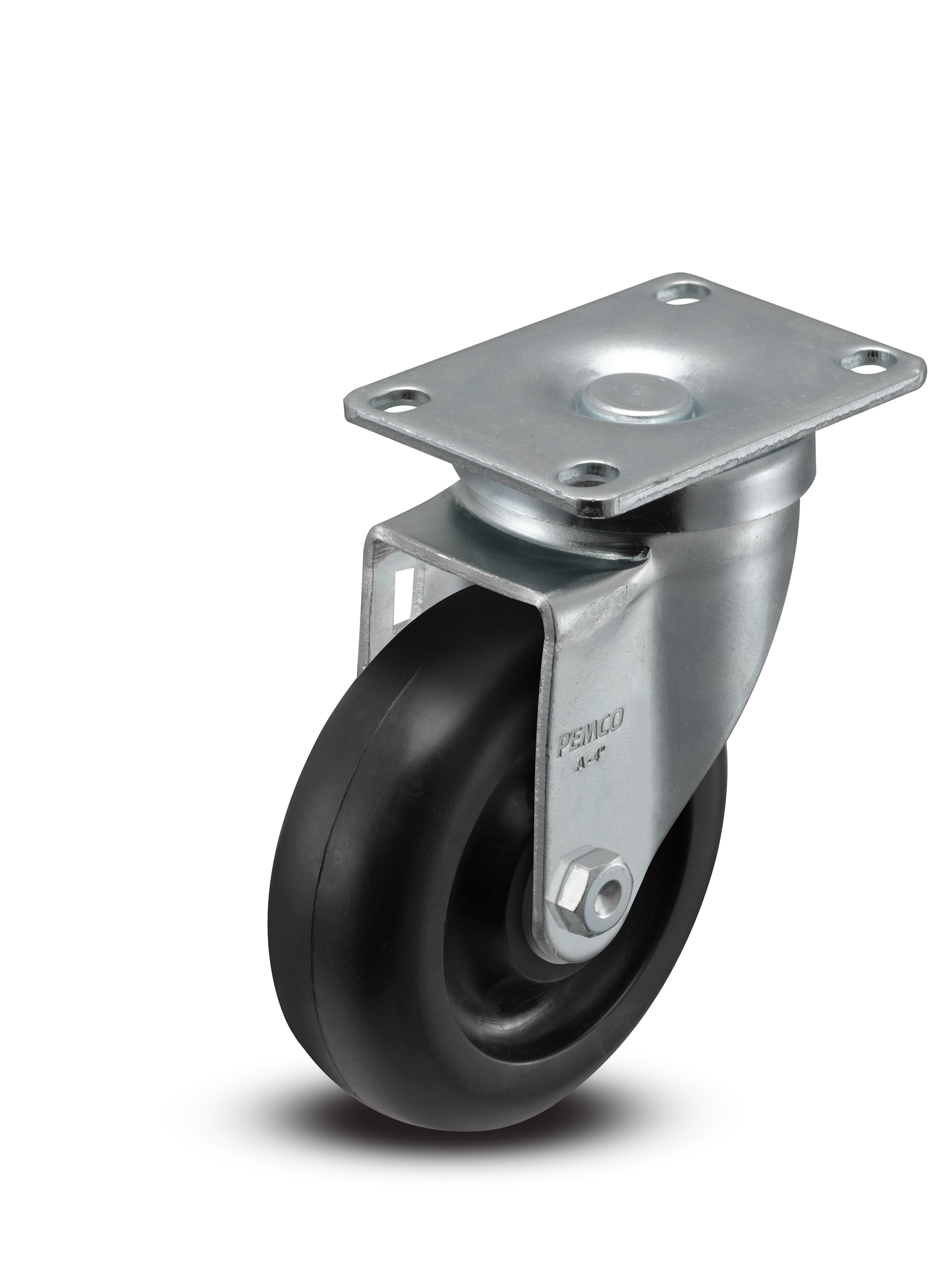 A-line 4" x 1.25" Polyolefin (POD) Wheel Caster With Swivel Top Plate - Part# AS40P1POD - Pemco