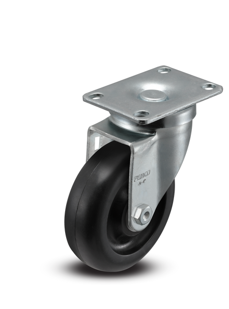 A-line 4" x 1.25" Polyolefin (POD) Wheel Caster With Swivel Top Plate - Part# AS40P1POD - Pemco