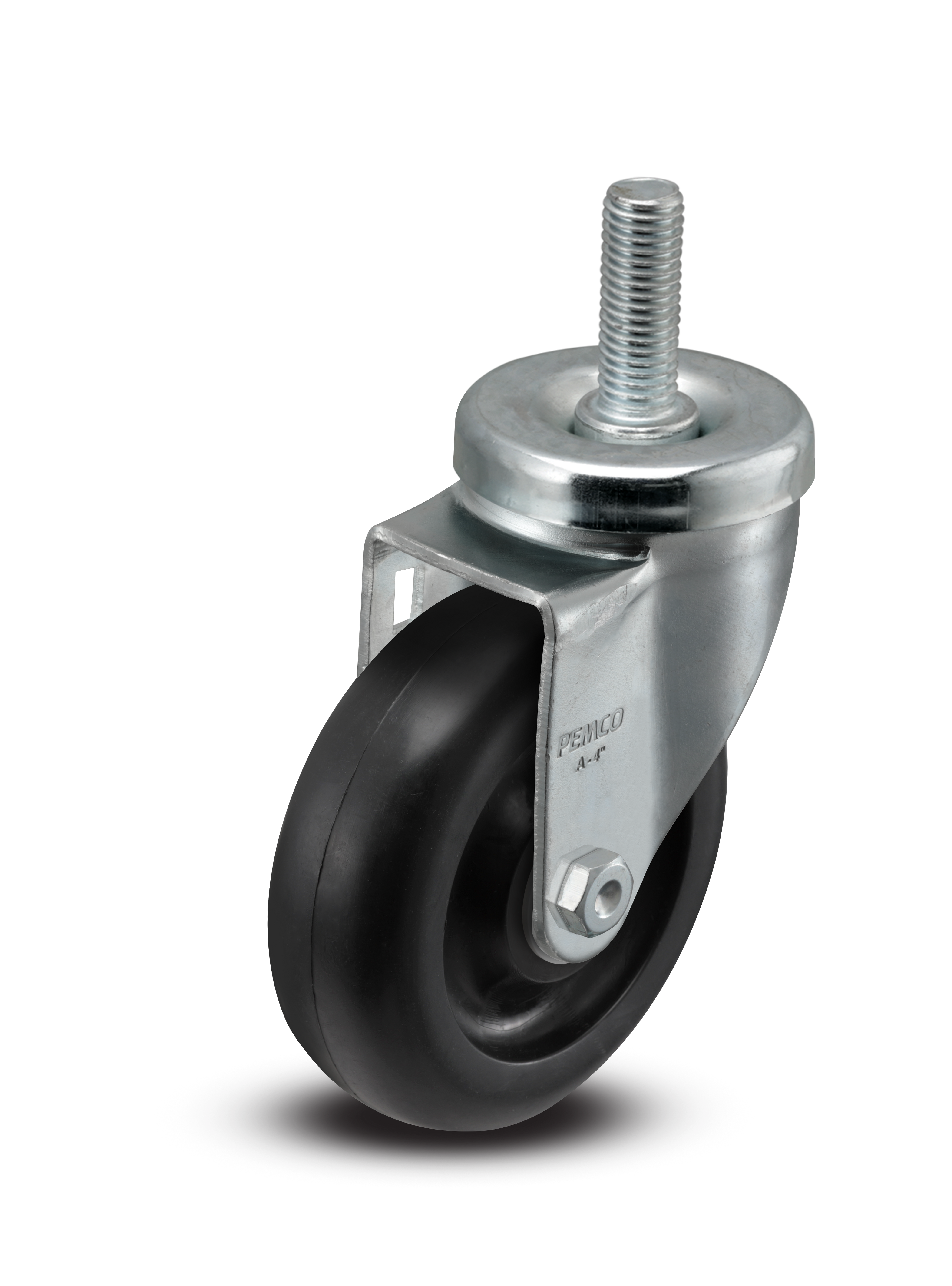 A-line 4" x 1.25" Polyolefin (POD) Wheel Caster With Threaded Stem - Part# AS40T2POD - Pemco