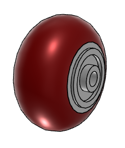 4" x 2" Polyurethane CG-MAX Maroon Wheel - AX0422808MAX
