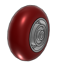 5" x 2" Polyurethane CG-MAX Maroon Wheel - AX0522808MAX