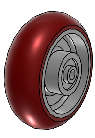 6" x 2" Polyurethane CG-MAX Maroon Wheel - AX0622808MAX