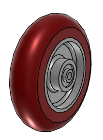 8" x 2" Polyurethane CG-MAX Maroon Wheel - AX0822808MAX