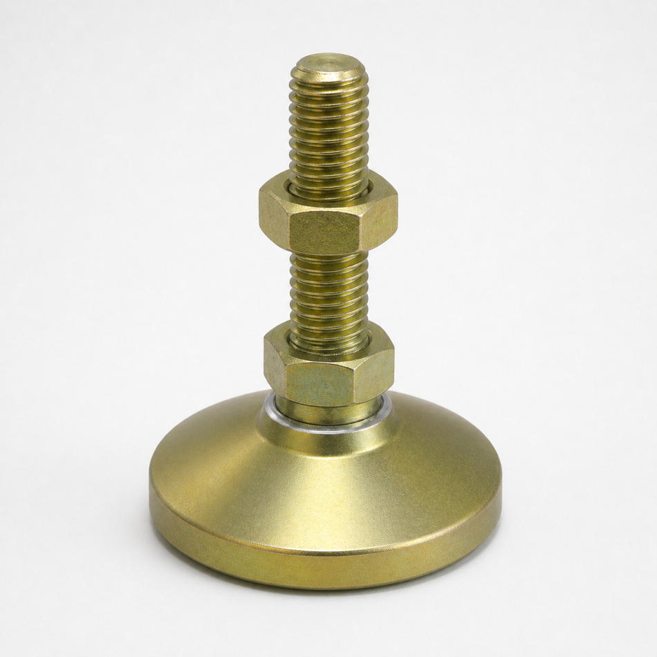 5/8"-11x2" Threaded Stud Steel Swivel 2.5" Base Leveling Mount - BSW-3 - hero