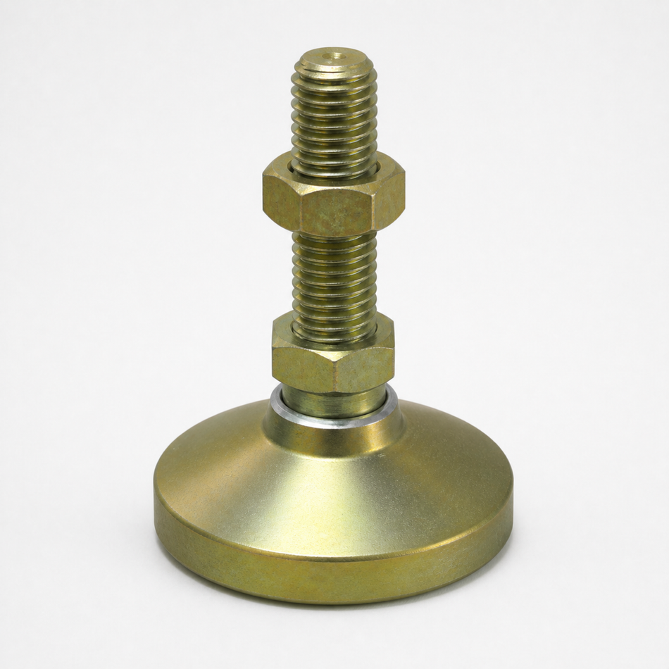 3/4"-10 x 2" Threaded Stud Steel Swivel 3" Base Leveling Mount - BSW-4 - hero