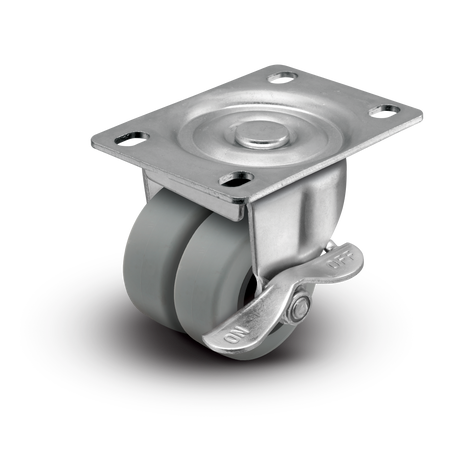 2" Rubber Swivel Caster - C0020120ZN-TPR01(GG)B - Shepherd