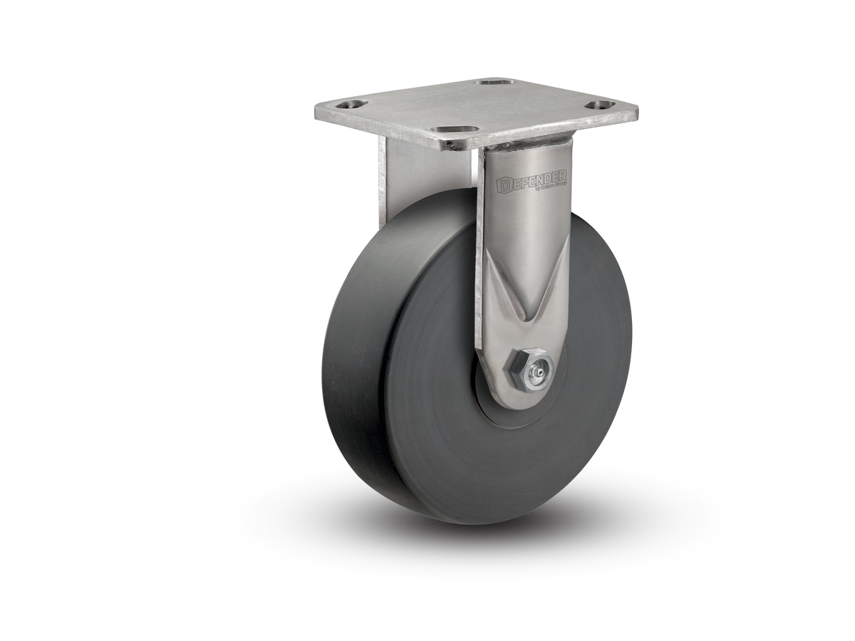 6"X2" Stainless Steel Top Plate Swivel Caster with Commander HD Wheel - D4.06108.5PN SS - Colson