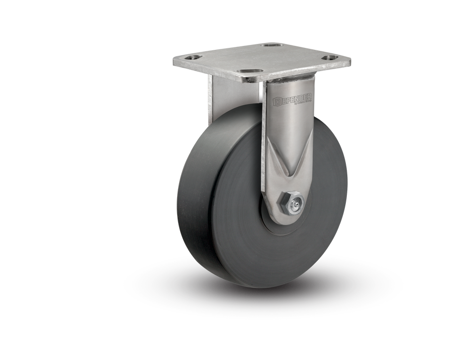 6"X2" Stainless Steel Top Plate Swivel Caster with Commander HD Wheel - D4.06108.5PN SS - Colson