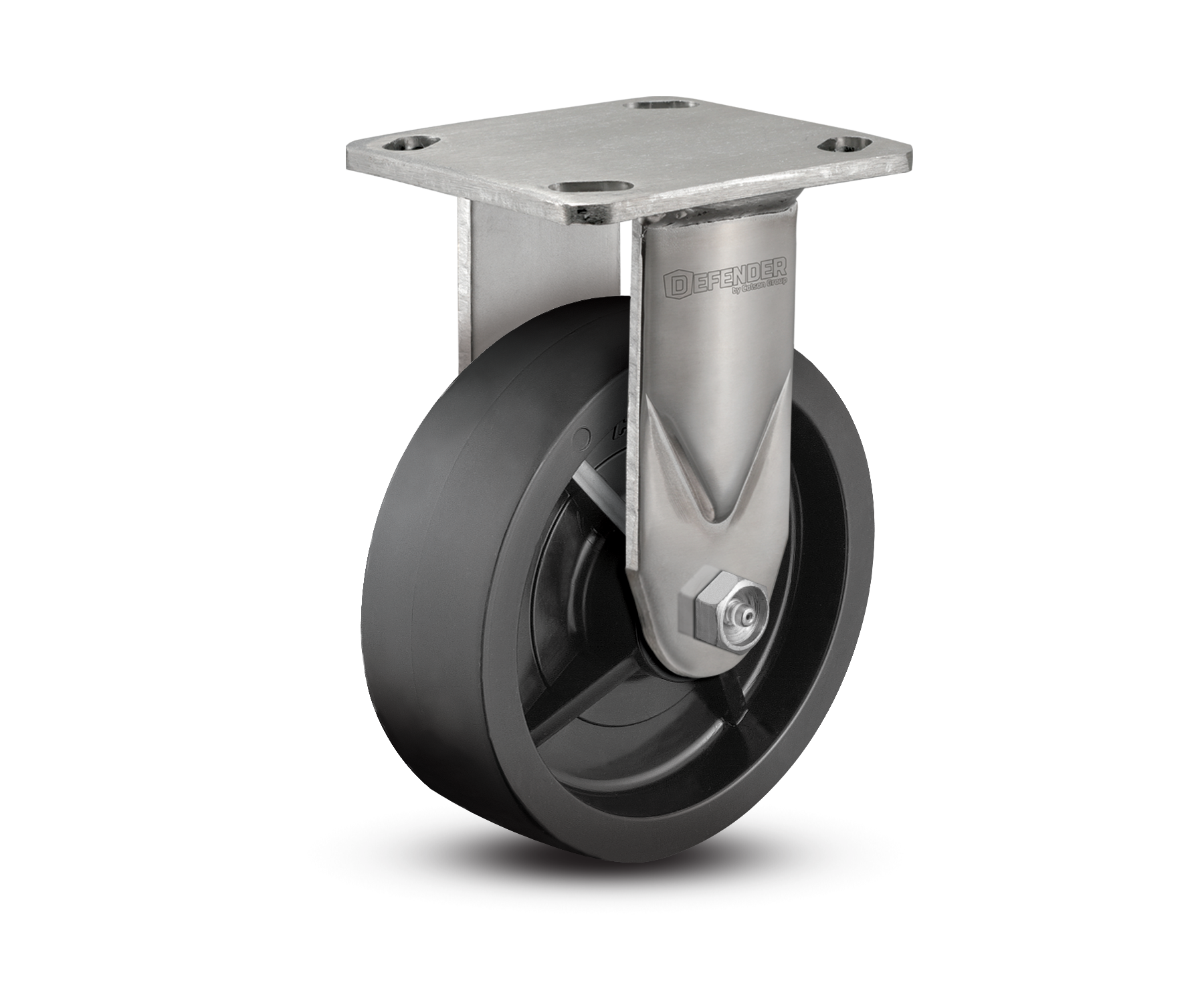 6"X2" Stainless Steel Top Plate Rigid Caster with Polyolefin Wheel - D4.06108.839 SS WB29 - Colson