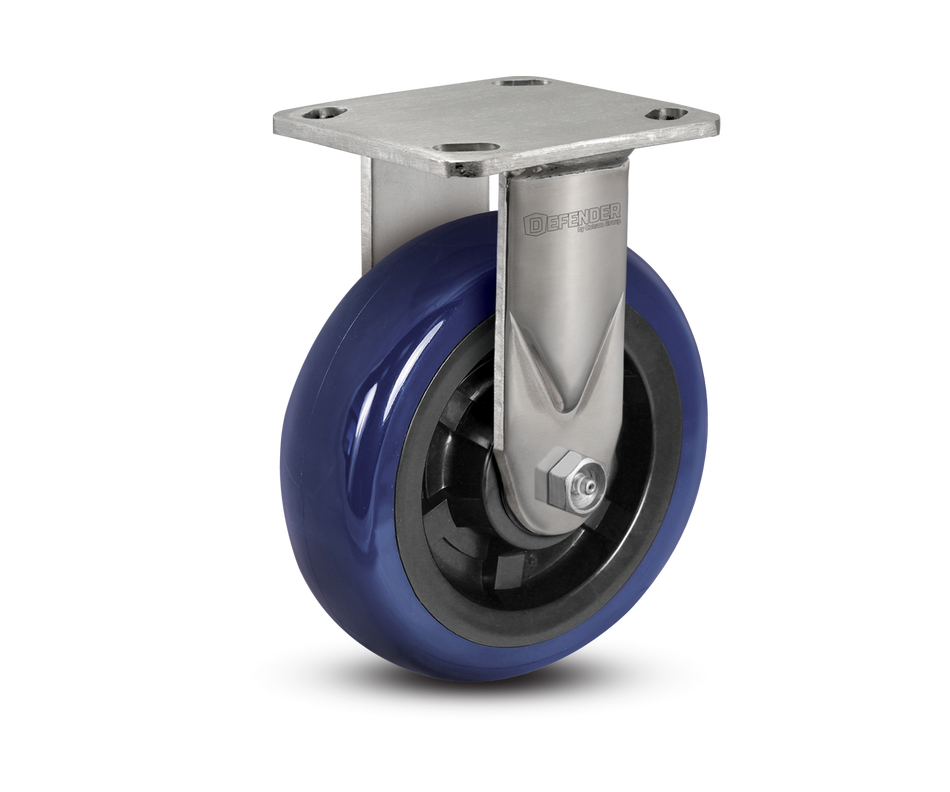 6"X2" Stainless Steel Top Plate Rigid Caster with Polyurethane Wheel - D4.06108.929 EG SS WB29 - Colson