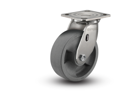 6"X2" Stainless Steel Top Plate Swivel Caster with Glass Filled Nylon Wheel - D4.06109.839 DT SS WB29 - Colson