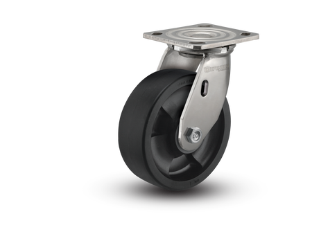 6"X2" Stainless Steel Top Plate Swivel Caster with Hi -Temp Glass Filled Nylon Wheel - D4.06109.839 HTBLK SS WB29 - Colson