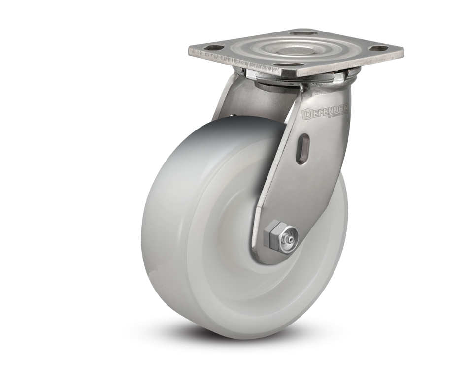 6"X2" Stainless Steel Top Plate Swivel Caster with Retort Hi-Temp Wheel - D4.06109.839 RW SS WB29 - Colson