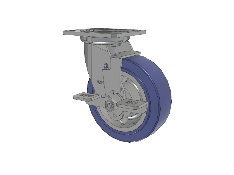 6"x2" - Colson HydroTech Defender Series Swivel Caster - D4.06109.HF9 BRK7