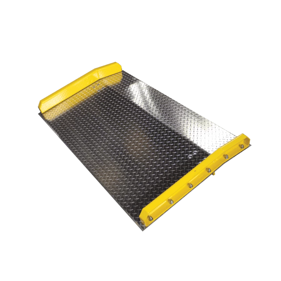 60" W x 48" L, 3/8" Aluminum, 4" High Steel Curb Dock Board - CC Part# M12693