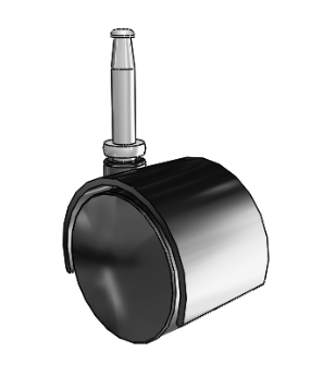50mm Nylon Caster With Grip Neck Stem - PTW50302BK