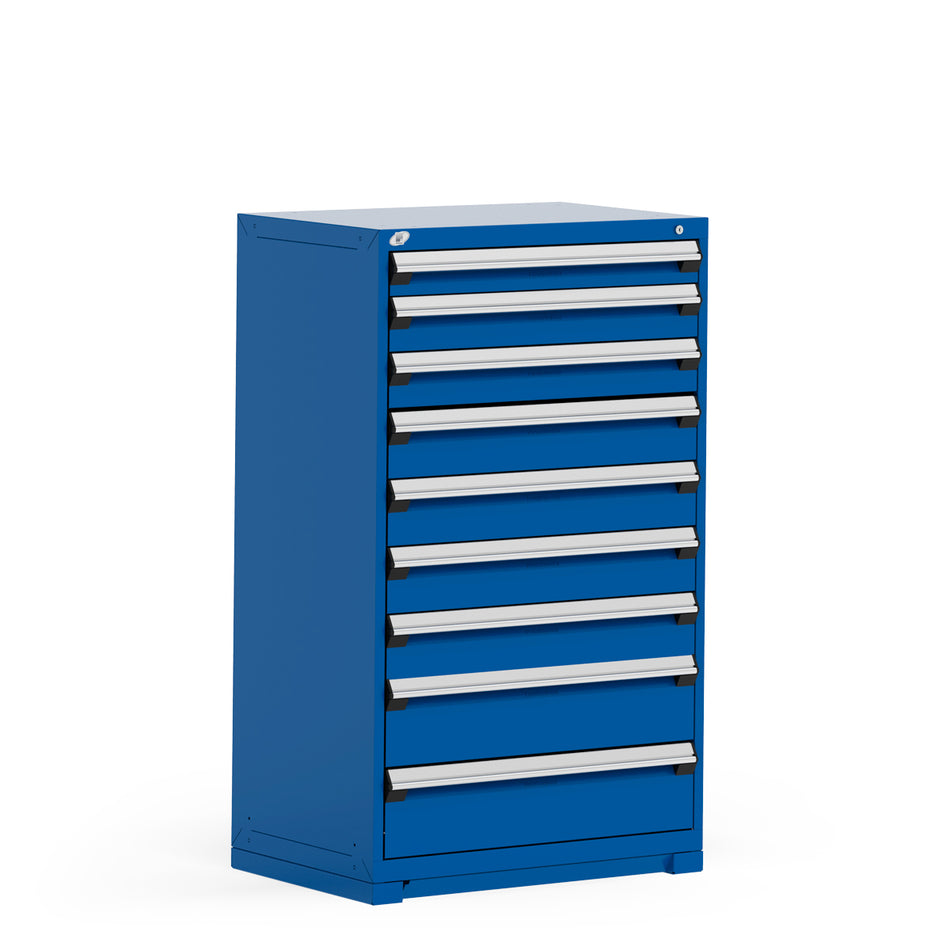 R5AEE-5805-ST055 - Heavy-Duty 9-Drawer Steel Storage Cabinet – 36” x 24” x 60” | 400 lb Capacity Drawers