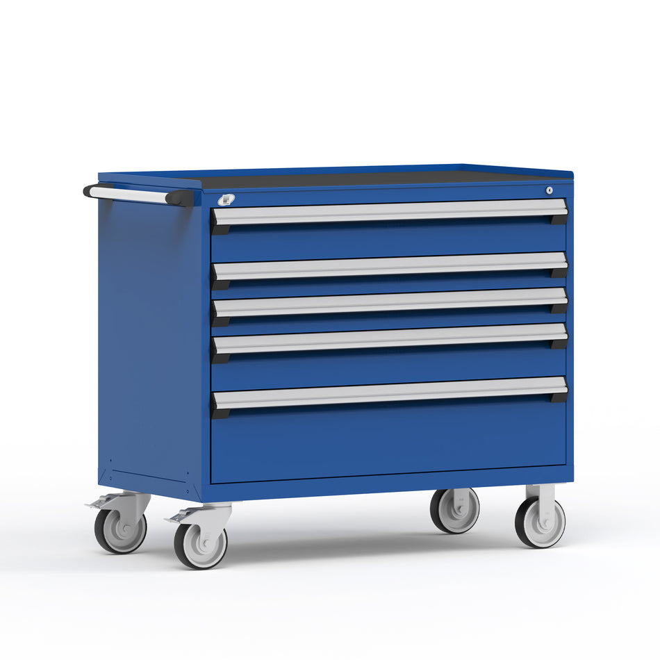 R5BHE-3403-ST055 - Heavy-Duty 5-Drawer Steel Storage Cabinet – 48” x 24” x 42.5” | 400 lb Capacity Drawers